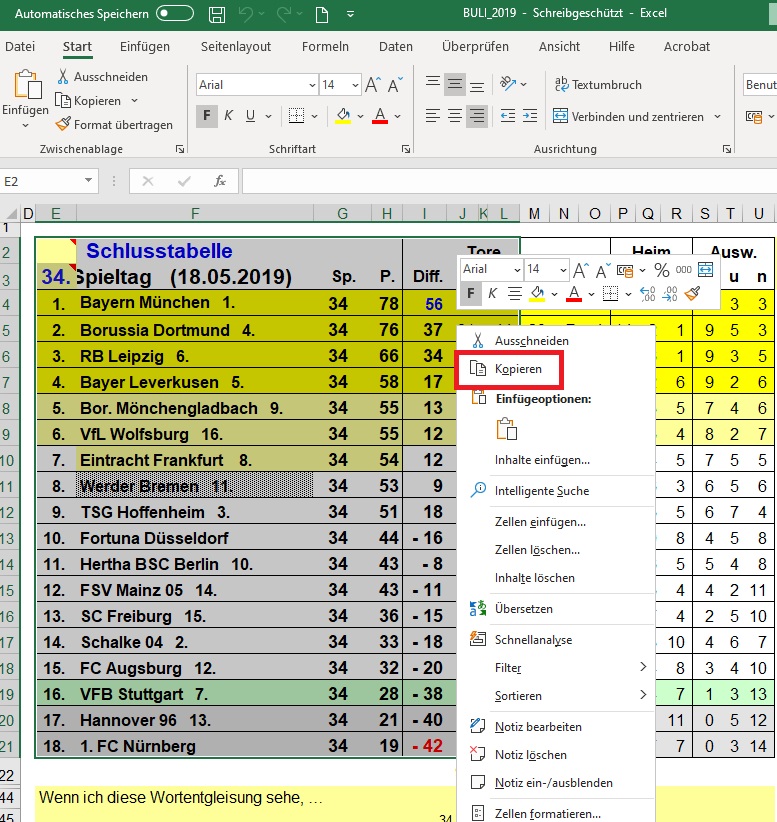 Einfach und schnell Tabellen und Diagramme aus Excel in Word einfügen