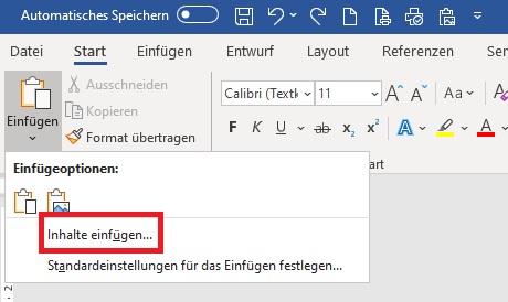 Einfach und schnell Tabellen und Diagramme aus Excel in Word einfügen
