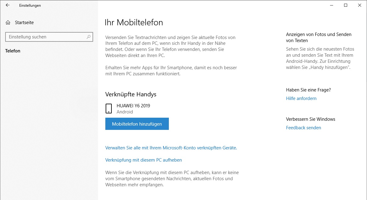 So verbinden Sie Ihr Smartphone mit Windows 10