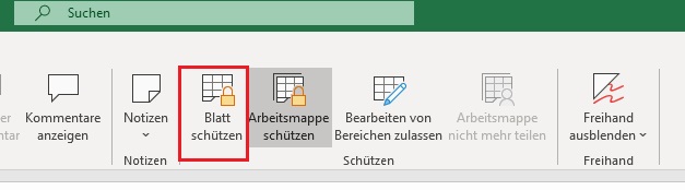 Ein Bild, das Screenshot enthält.
Blatt Arbeitsmappe schützen