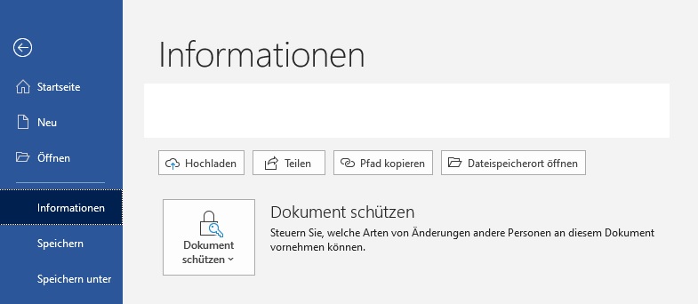 Ein Bild, das Screenshot enthält.
Word Informationen